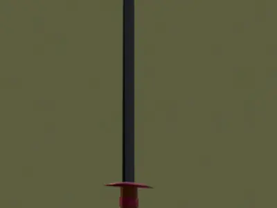 Sword Katana  Low-poly 3D model