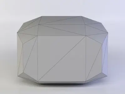 White canister1 Low-poly 3D model