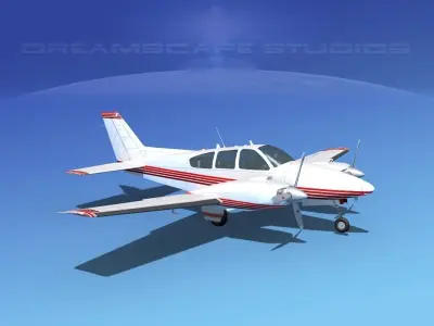 Beechcraft B55 Baron V16 3D model