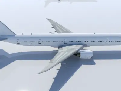 B777-300LR static Low-poly 3D model