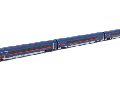 Passenger Train OBB Nightjet Collection 4 3D model