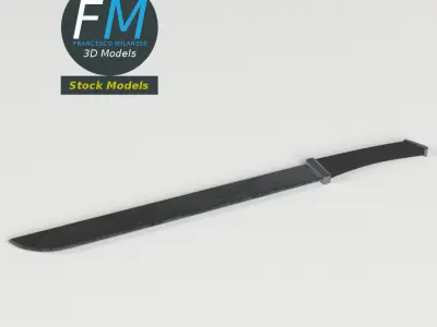 Machete knife 3D model purchase