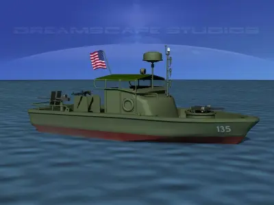 PBR Patrol Boat Riverine 3D model by Dreamscape from CGTrader (Rigged)