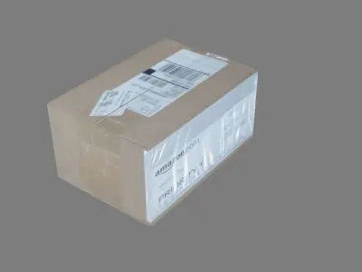 Crate 7 cardboard box Low-poly 3D model