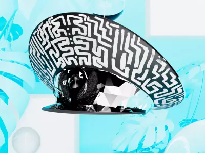 Peaked cap 3D model