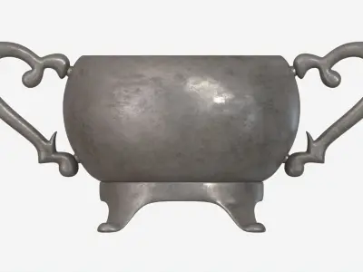 Old Metal Sugar Bowl 3D model