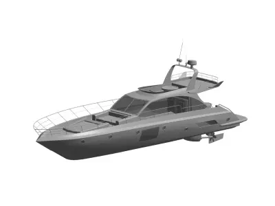 yacht 3D model 7