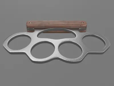 Knuckle pair of metal fists 3D model