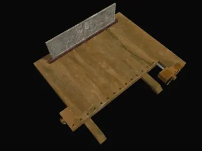 Workbench Game Ready Low-poly 3D model wooden Low-poly 3D model