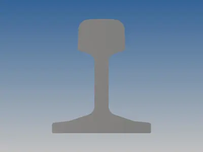 British Standard-EN13674 55E1 rail 3D model