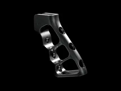 Tactical Dynamics Skeletonized Grip Black Low-poly 3D model
