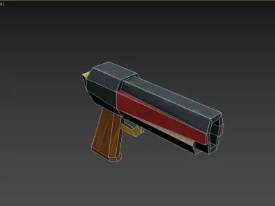 laser pistol mk10 Low-poly 3D model
