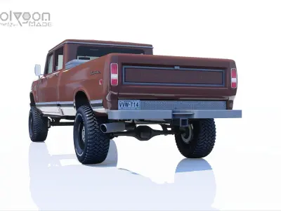 International Haervester Travelette Crew Cab Full Interior 3D model