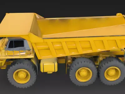 Heavy Industry Mining Dump Truck Vehicle 3d model Low-poly 3D model