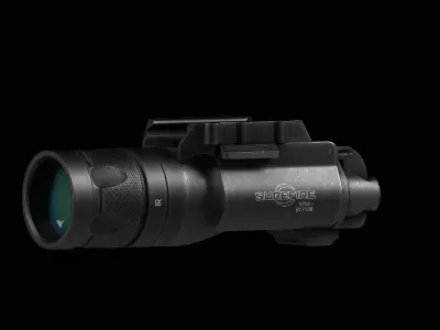 Surefire X300V LED Weapon Light Low-poly 3D model