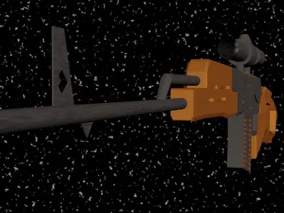 sniper rifle 3D model 8