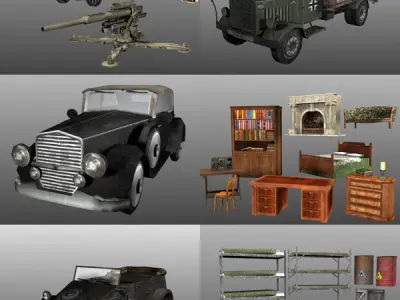 WWII model pack 3D model