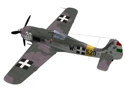 Focke Wulf Fw190 F8 3D model purchase