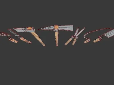 Garden tools Lite Free low-poly 3D model