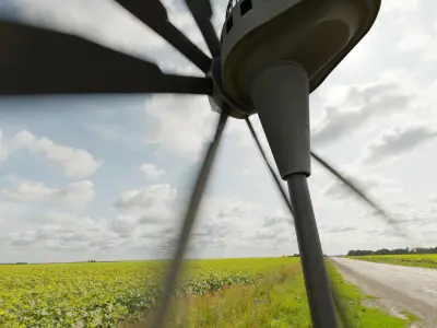 Steampunk Windturbine Textured High-Poly 3D model