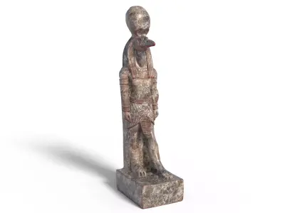 Thoth statue Low-poly 3D model