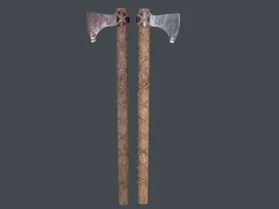 Low poly Viking Axe Low-poly 3D model