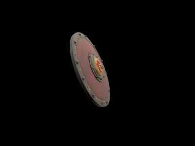 Medieval shield Low-poly 3D model