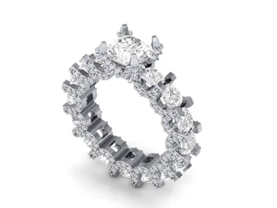 Wedding Ring 3D print model 81
