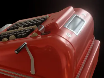 retro cashier 3D model