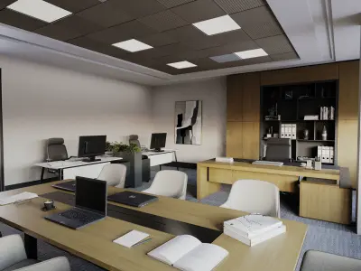 Best Small Office Room - Interior Designed 3D model