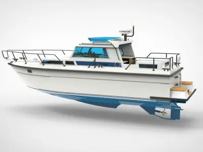 Recreational Boat 3D model order
