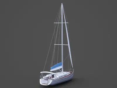 Photorealistic Yacht 04 3D model