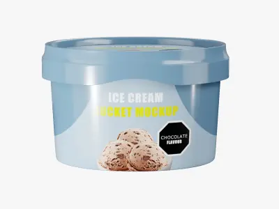 Ice Cream Bucket 3D model