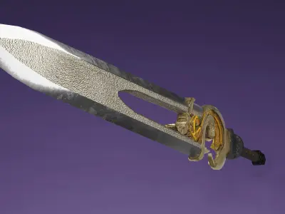 The light sword of justice Low-poly 3D model