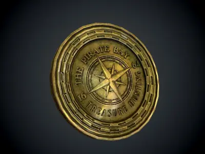  low poly coins 3 kinds Free low-poly 3D model