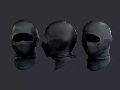 Military Police SWAT Equipment Mask Game Ready 01 Low-poly 3D model