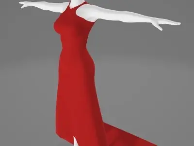 Woman Clothing T-Pose 527 Low-poly 3D model