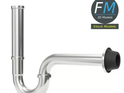 Basin sink siphon 3D model