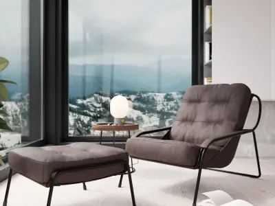  Replica Zanotta Brawn Armchair Model, Black  purchase