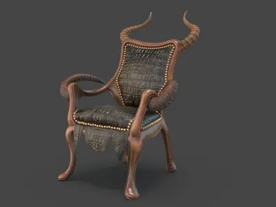African Furniture Decorative Collection 3D model