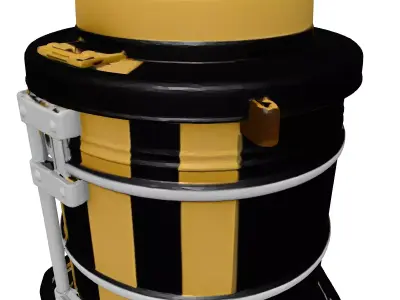 Stylized Industrial Hazard Container 3D model