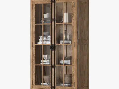 FRENCH CASEMENT DOUBLE-DOOR CABINET 3D model