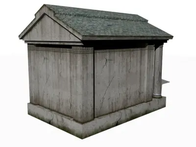Old Mausoleum Low-poly 3D model