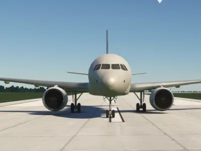 Airbus A320 Neo Lufthansa Low-poly 3D model