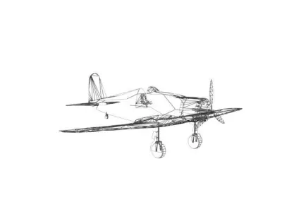AIRCRAFT FIATG50 3D model