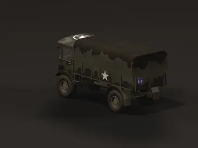 AEC Matador British 4x4 Truck - 1944 3D model