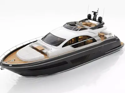 Luxury Modern Flybridge Motor Yacht 3D model