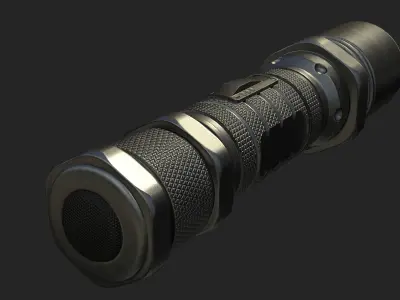 Flashlight Low-poly 3D model 2
