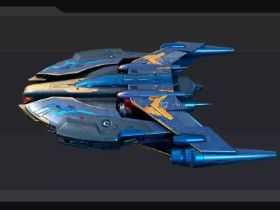 BB3 - GUARDIAN Destroyer Low-poly 3D model