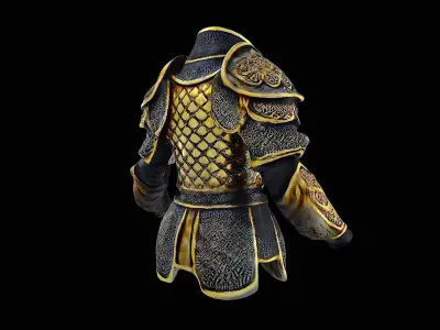 gold armor 3D model